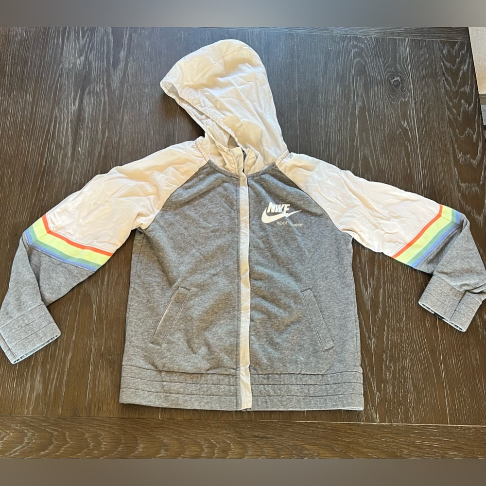 Girls Nike Jacket Retro Stripe Sleeve Large
